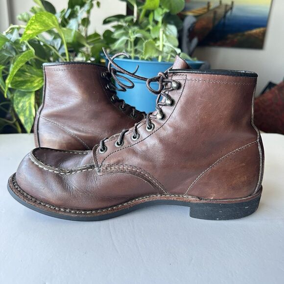Red Wing 2954 Men\'s 10 D Brown Copper Moc Toe Amber Portage Heritage Work Boots main image 6